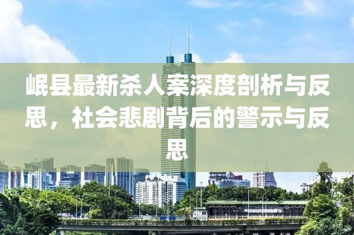 岷县最新杀人案深度剖析与反思，社会悲剧背后的警示与反思