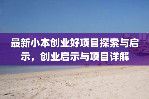 最新小本创业好项目探索与启示，创业启示与项目详解