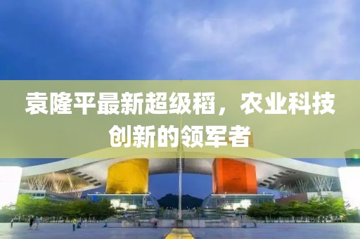 袁隆平最新超级稻，农业科技创新的领军者