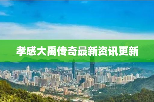 孝感大禹传奇最新资讯更新