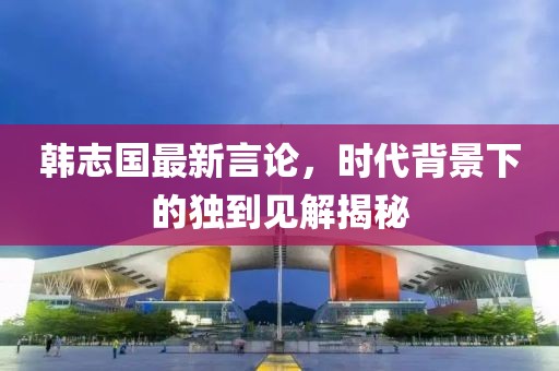韩志国最新言论，时代背景下的独到见解揭秘
