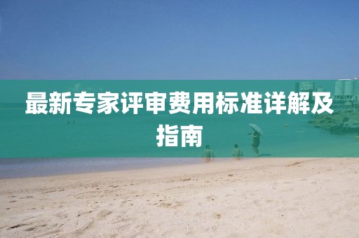 最新专家评审费用标准详解及指南