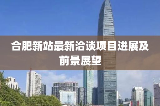 合肥新站最新洽谈项目进展及前景展望