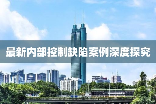 最新内部控制缺陷案例深度探究