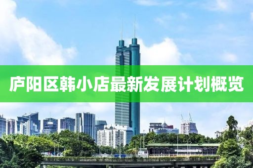 庐阳区韩小店最新发展计划概览