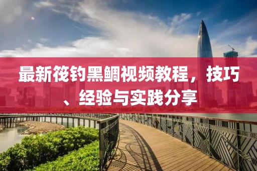 最新筏钓黑鲷视频教程，技巧、经验与实践分享