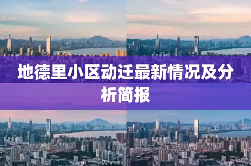 地德里小区动迁最新情况及分析简报