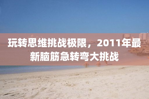 玩转思维挑战极限，2011年最新脑筋急转弯大挑战