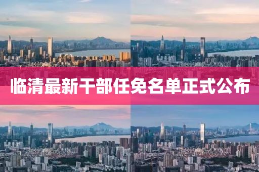临清最新干部任免名单正式公布