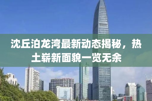 沈丘泊龙湾最新动态揭秘，热土崭新面貌一览无余