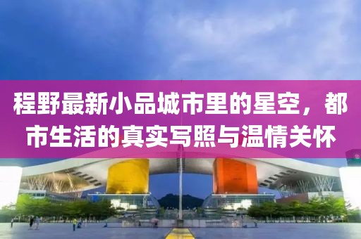 程野最新小品城市里的星空，都市生活的真实写照与温情关怀