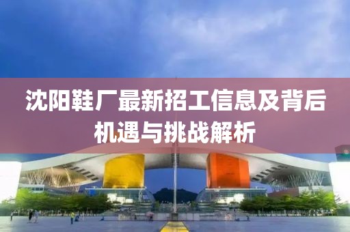 沈阳鞋厂最新招工信息及背后机遇与挑战解析