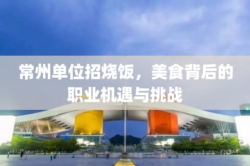 常州单位招烧饭，美食背后的职业机遇与挑战
