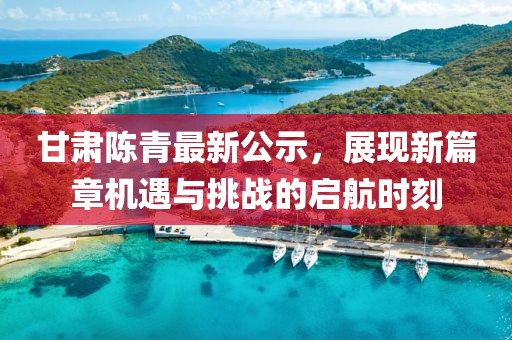 甘肃陈青最新公示，展现新篇章机遇与挑战的启航时刻
