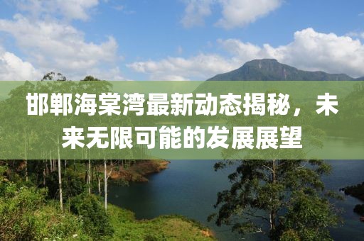 邯郸海棠湾最新动态揭秘，未来无限可能的发展展望