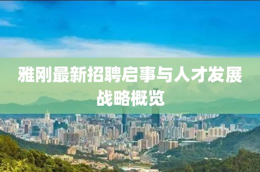 雅刚最新招聘启事与人才发展战略概览