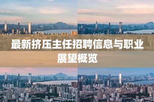 最新挤压主任招聘信息与职业展望概览