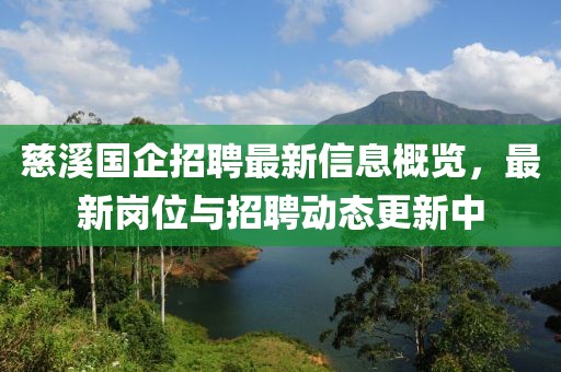 慈溪国企招聘最新信息概览，最新岗位与招聘动态更新中