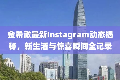 金希澈最新Instagram动态揭秘，新生活与惊喜瞬间全记录