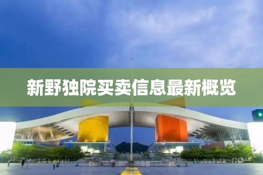 新野独院买卖信息最新概览
