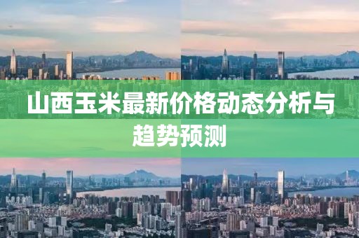 山西玉米最新价格动态分析与趋势预测