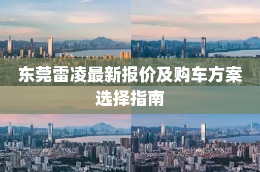 东莞雷凌最新报价及购车方案选择指南