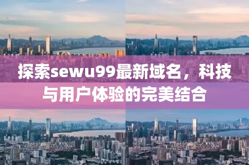 探索sewu99最新域名，科技与用户体验的完美结合