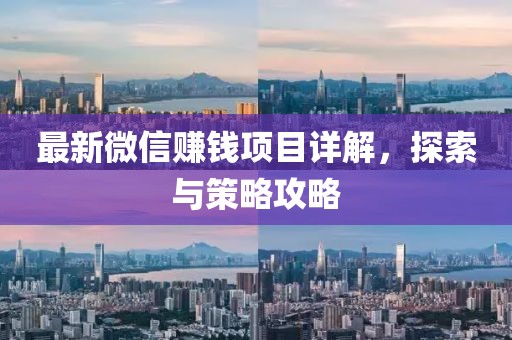 最新微信赚钱项目详解，探索与策略攻略