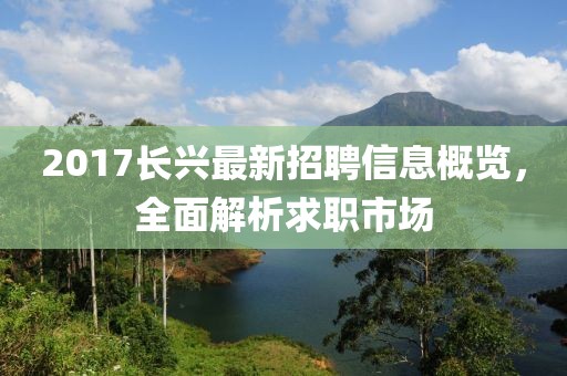 2017长兴最新招聘信息概览，全面解析求职市场
