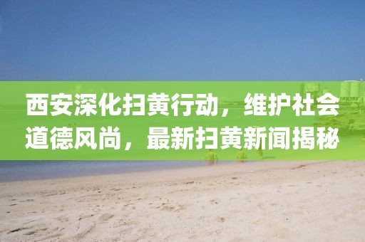 西安深化扫黄行动，维护社会道德风尚，最新扫黄新闻揭秘