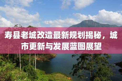寿县老城改造最新规划揭秘，城市更新与发展蓝图展望