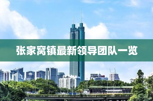 张家窝镇最新领导团队一览