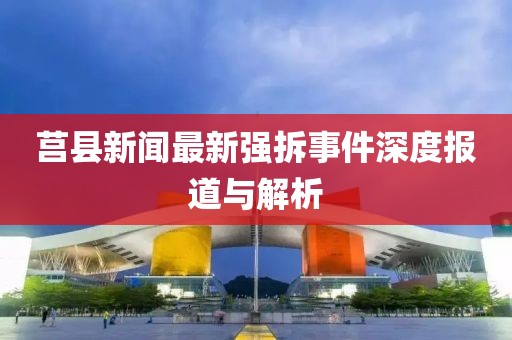 莒县新闻最新强拆事件深度报道与解析