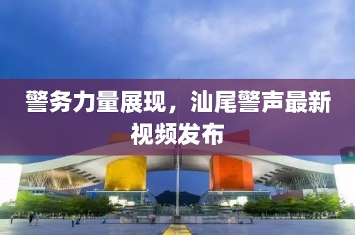 警务力量展现，汕尾警声最新视频发布