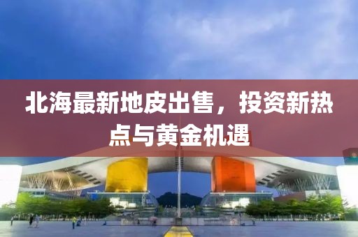 北海最新地皮出售，投资新热点与黄金机遇