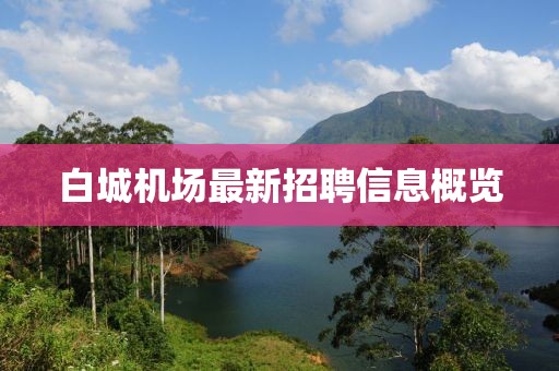 白城机场最新招聘信息概览