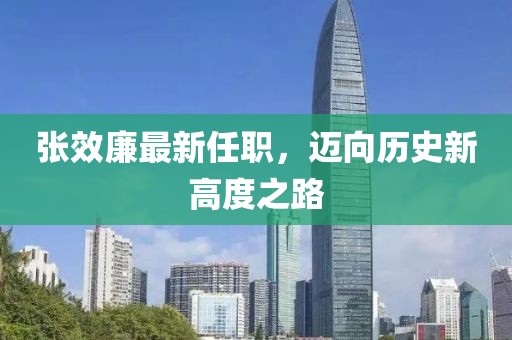 张效廉最新任职，迈向历史新高度之路