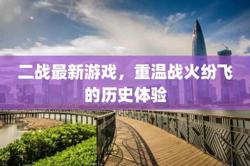 二战最新游戏，重温战火纷飞的历史体验
