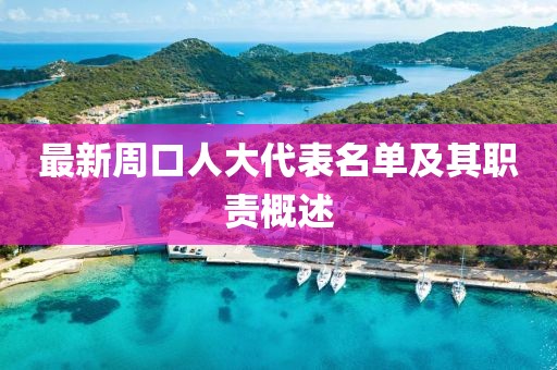 最新周口人大代表名单及其职责概述