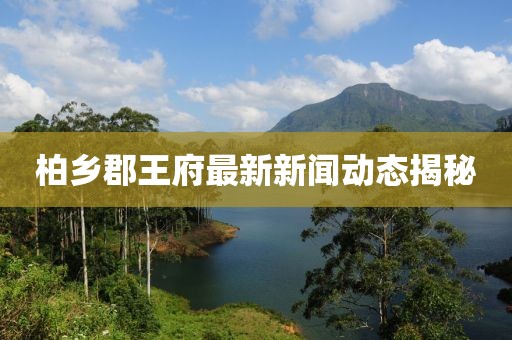 柏乡郡王府最新新闻动态揭秘