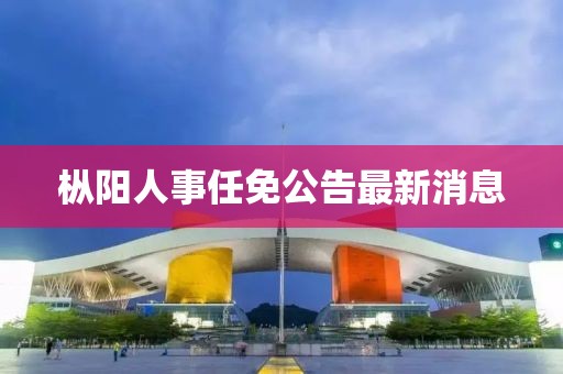 枞阳人事任免公告最新消息