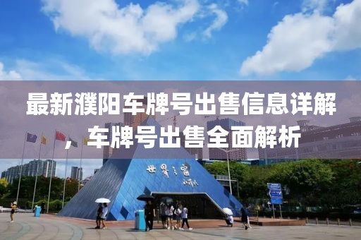 最新濮阳车牌号出售信息详解，车牌号出售全面解析