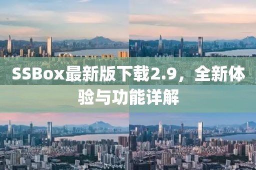 SSBox最新版下载2.9，全新体验与功能详解