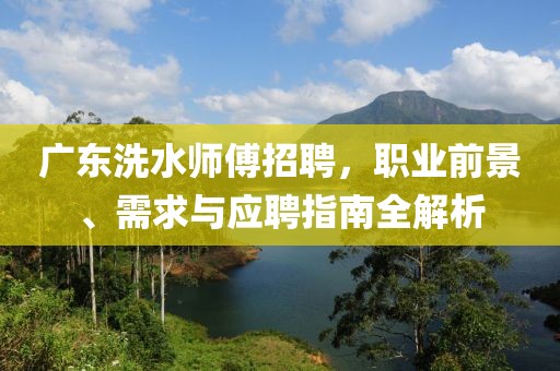 广东洗水师傅招聘，职业前景、需求与应聘指南全解析