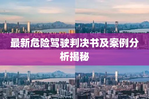 最新危险驾驶判决书及案例分析揭秘