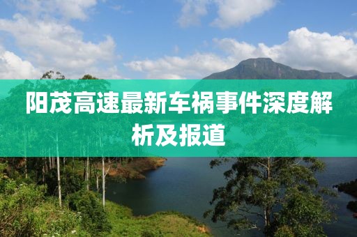 阳茂高速最新车祸事件深度解析及报道