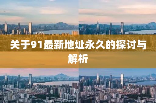 关于91最新地址永久的探讨与解析