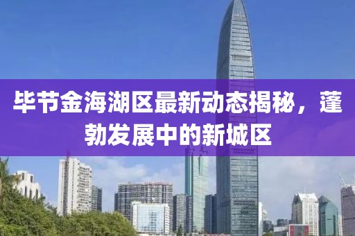 毕节金海湖区最新动态揭秘，蓬勃发展中的新城区
