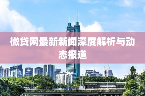 微贷网最新新闻深度解析与动态报道