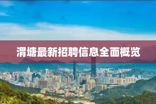 渭塘最新招聘信息全面概览
